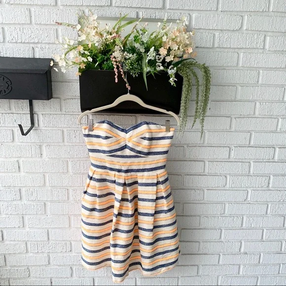 HUTCH Anthropologie Strapless Striped Mini Dress - Picture 3 of 13